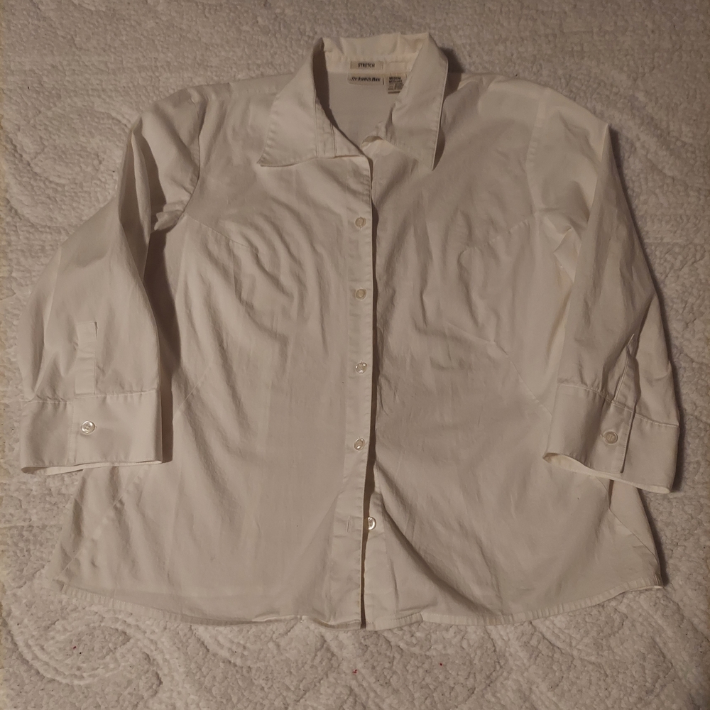 St. John's Bay Stretch White Shirt
